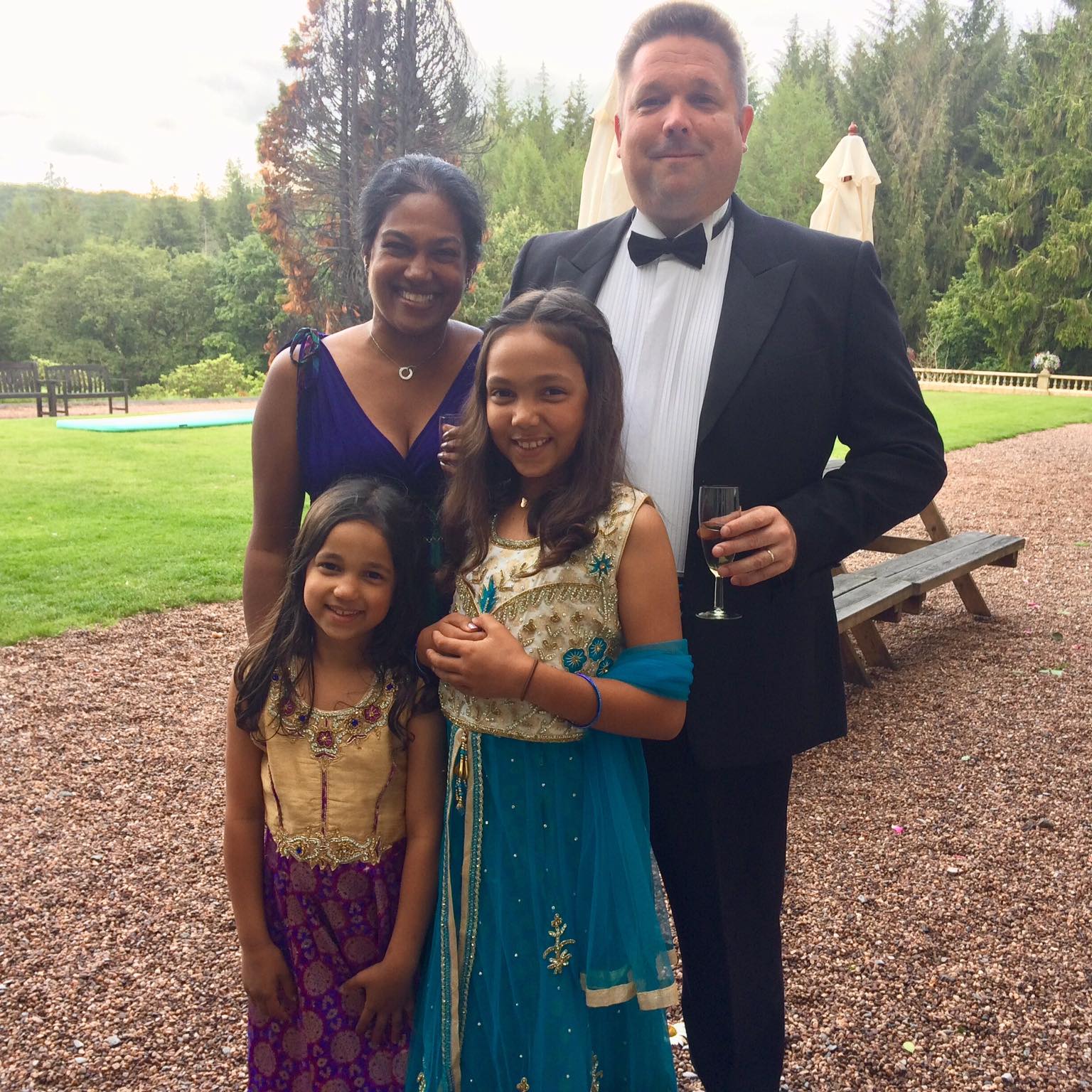 Van Toby Rosie Lily at Halsannery Party